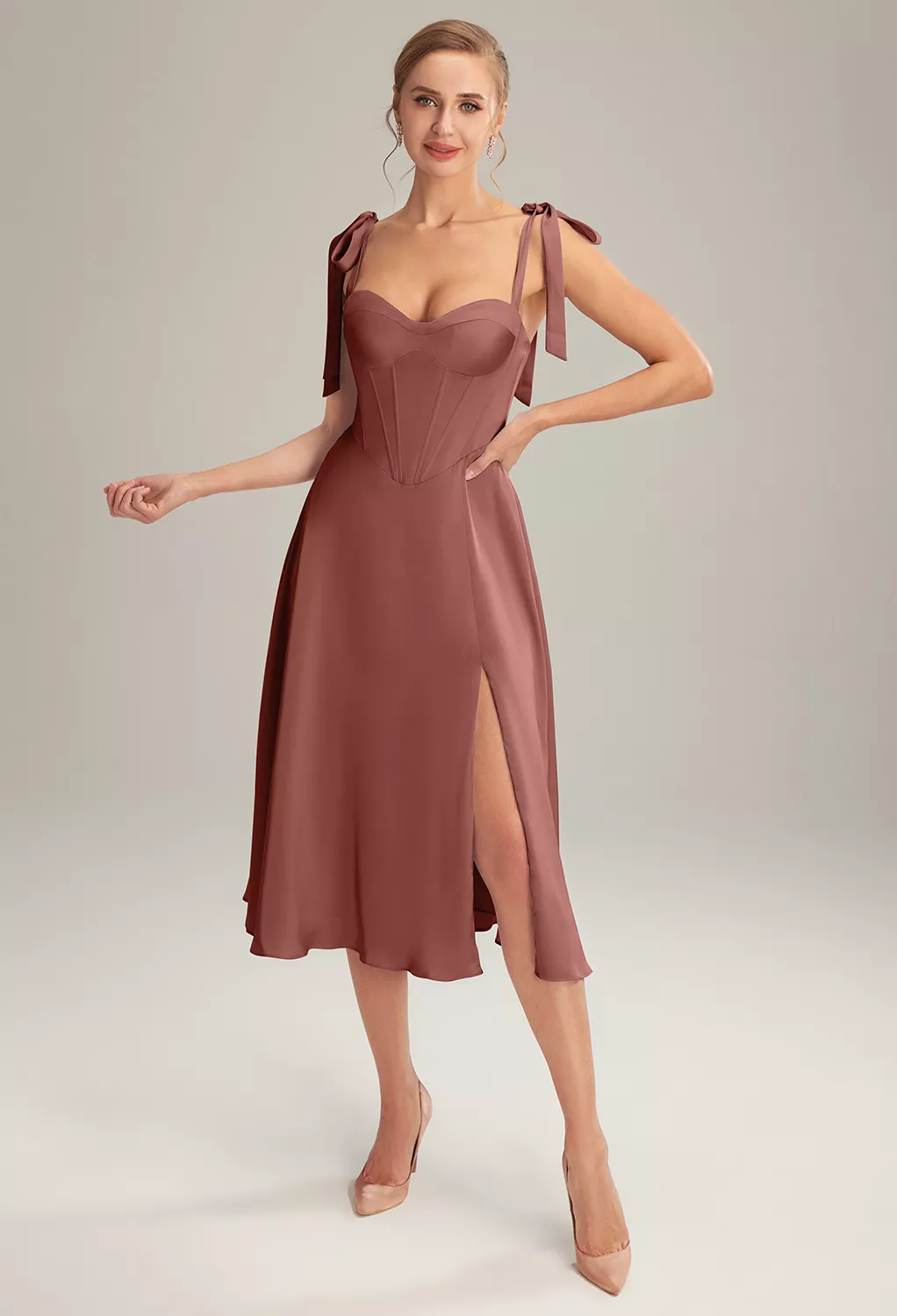 AW Mae Desert Rose  Spring Wedding Guest Dresses
